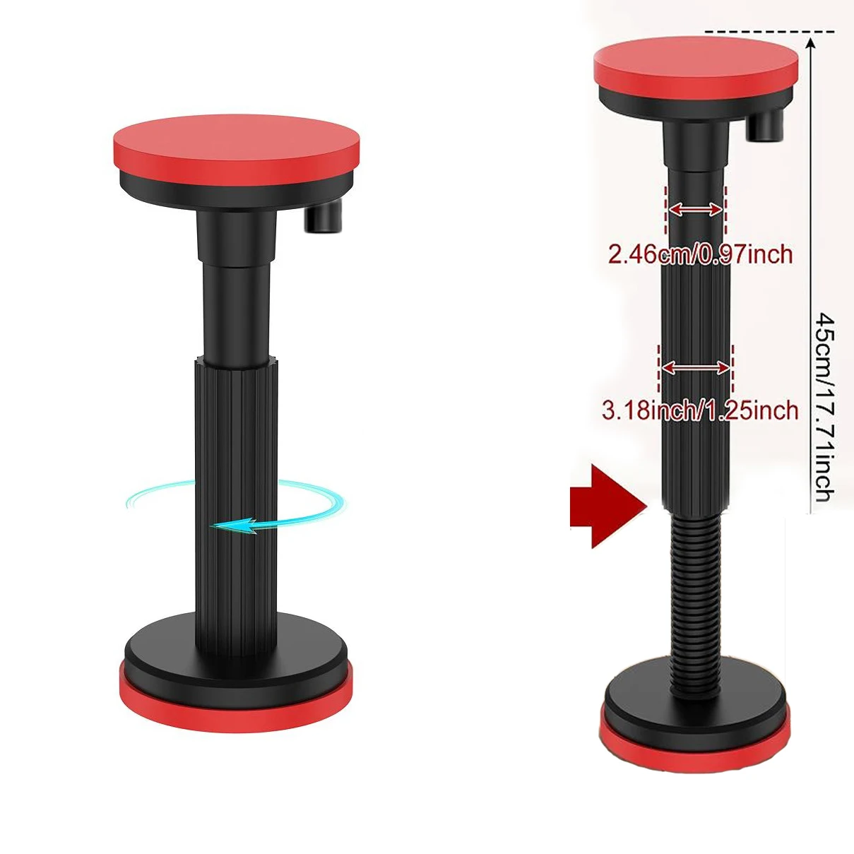 2 pezzi di supporto telescopico per risparmiare manodopera, struttura per cartongesso, strumento di sollevamento estensibile, asta di sollevamento, 200 kg, cuscinetto di carico