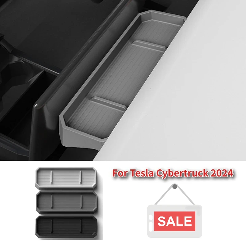 

Задний ящик для хранения экрана для Tesla Cybertruck 2024, силиконовый ящик для хранения приборной панели, органайзер, аксессуары для киберпикапа