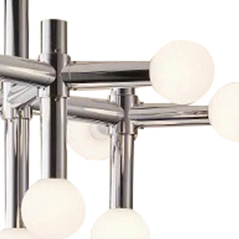 Nordic luxury Glass Ball Ceiling Lamp Simple Chrome Design for Living Room Bedroom Pendant Light Luxury Home Decor LED Lighting