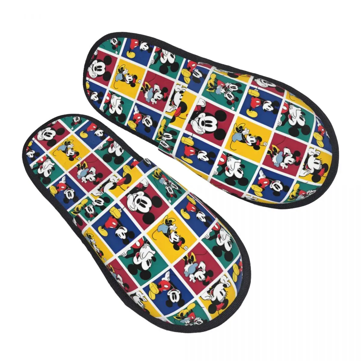 

Custom Print Women Mickey Mouse House Slippers Soft Warm Cute Cartoon Memory Foam Fluffy Slipper Indoor Outdoor Shoes