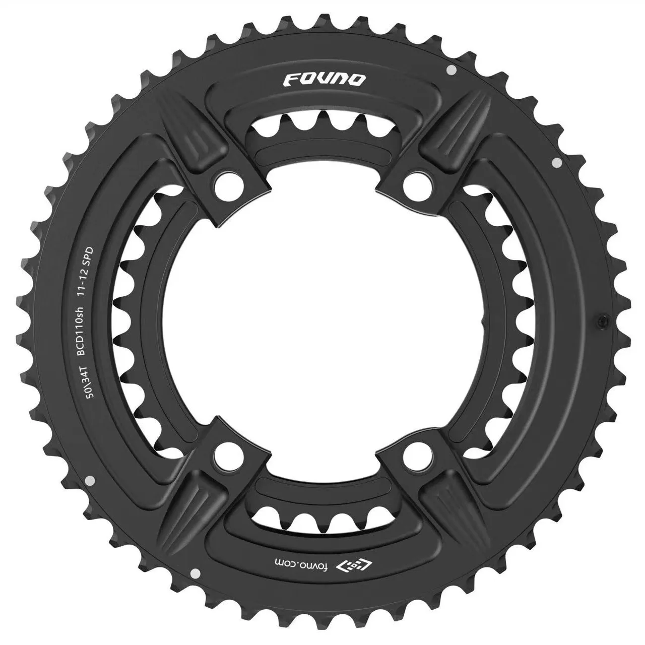 FOVNO 110BCD Chainring Road Bike 4-claws 50-34T 2x11 12speed Double Chainwheel for shimano R7000 R8000 R9100 crank accessories