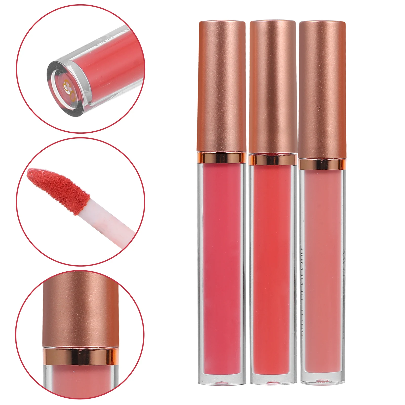 3-delige Matte Glazuur Set Langdurige Waterdichte Non-stick Tinten Vlek Voor Vrouwen Meisjes Glanzend Getinte Lippenbalsem Lippenstift Make-up Kit