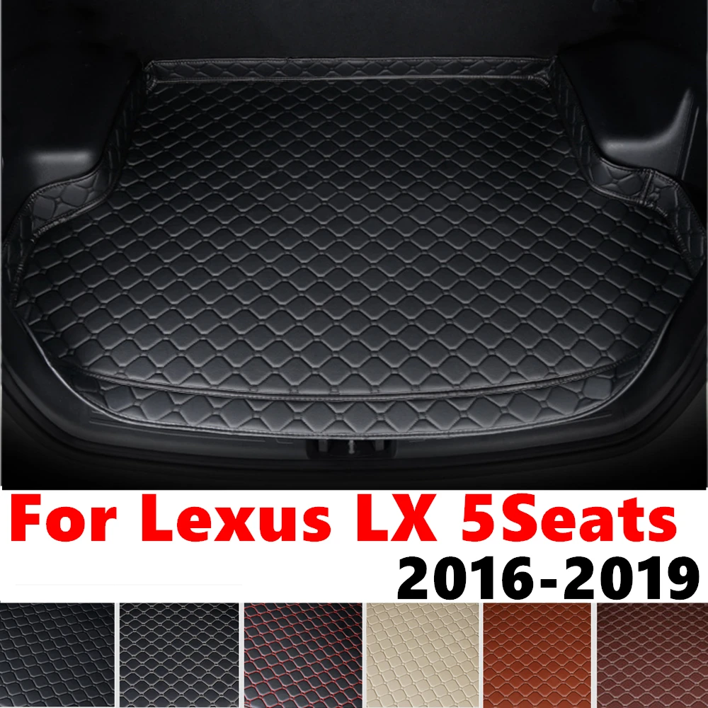 High Side Car trunk mat for LEXUS LX 5Seats 2019 2018 17 2016 Tail Boot luggage Pad Cover Rear Cargo Liner Interior Accessories