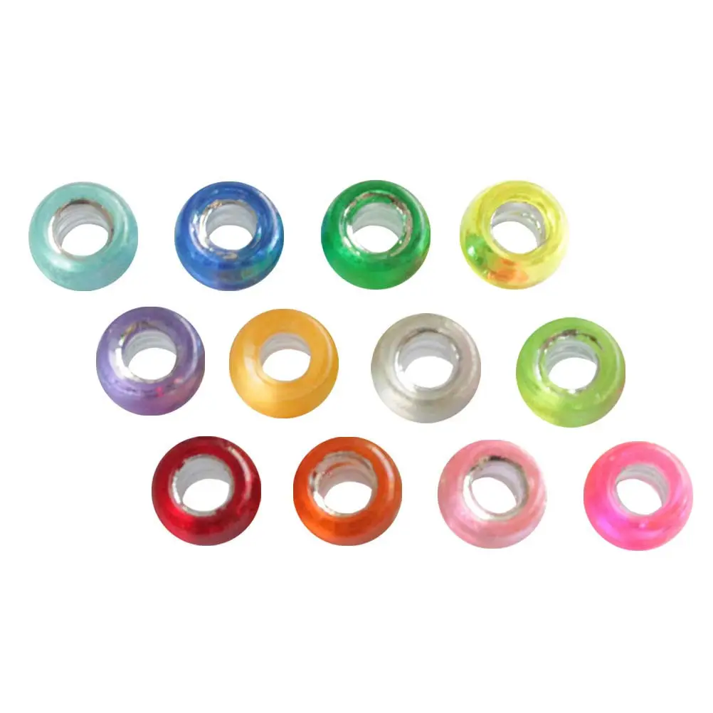 1000Pcs Colorful Acrylic Bucket Beads 6x9mm Mixed Patterns Round DIY Jewelry Making Kits Educational Bead Set Kids Bracelet