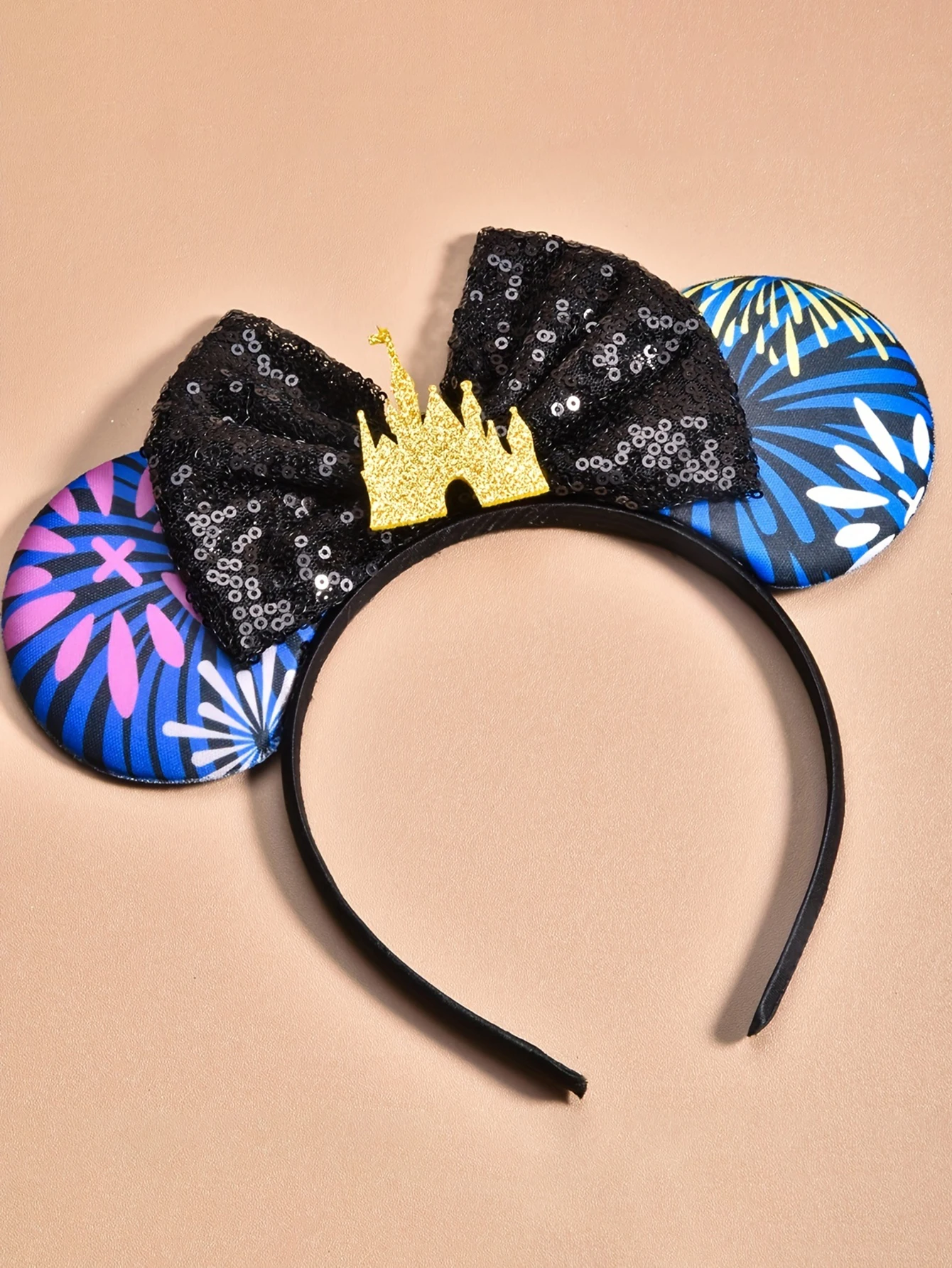 Disney Sequin stereo ears Cartoon series Headband Travel fashion Birthday party back-to-school wedding accessories