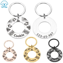 Anti-lost Personalized Engraving Pets Cat Tags Pendant Customized Dog ID Tag Collar Accessories Nameplate Stainless Steel Tag