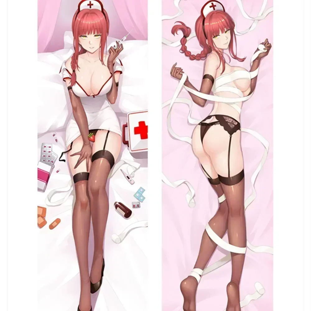 Funda de almohada de cuerpo entero de Dakimakura de motosierra para hombre, funda de almohada de cuerpo de abrazamiento de chica de Anime Sexy, Otaku, Cosplay
