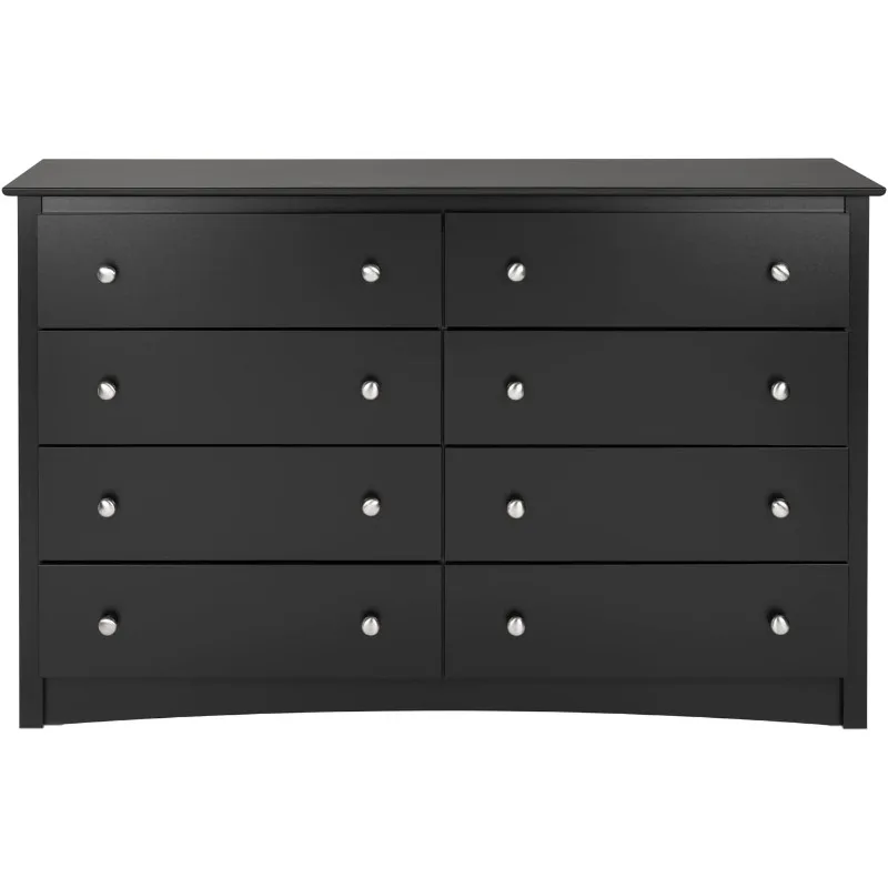 

Sonoma 8 Drawer Double Dresser for Bedroom, 15.75" D x 59" W x 36.25" H, Black