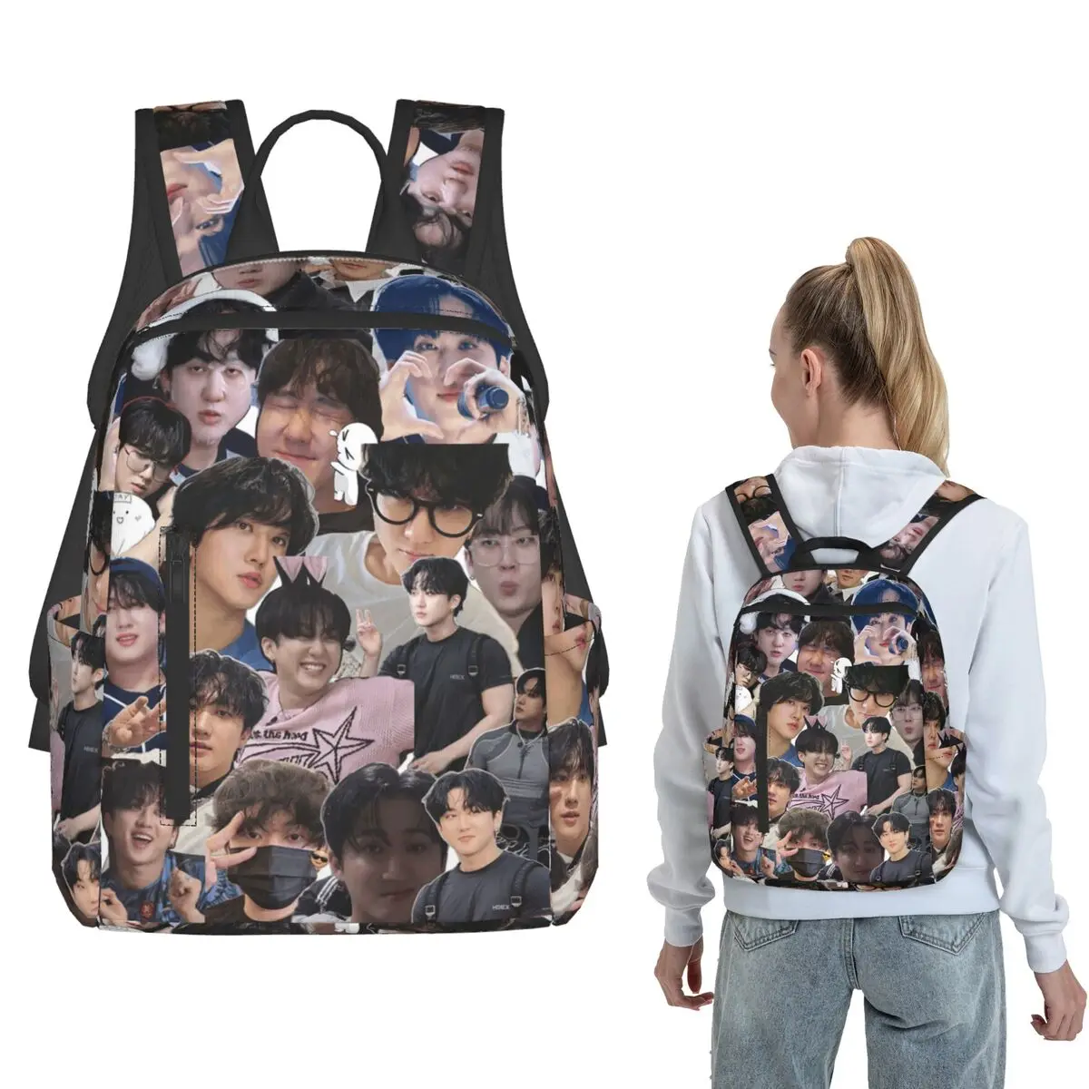 New Seo Changbin (5) Backpack Large Capacity Boys Girls BookBag School Bag Shoulder Bags for Men Women