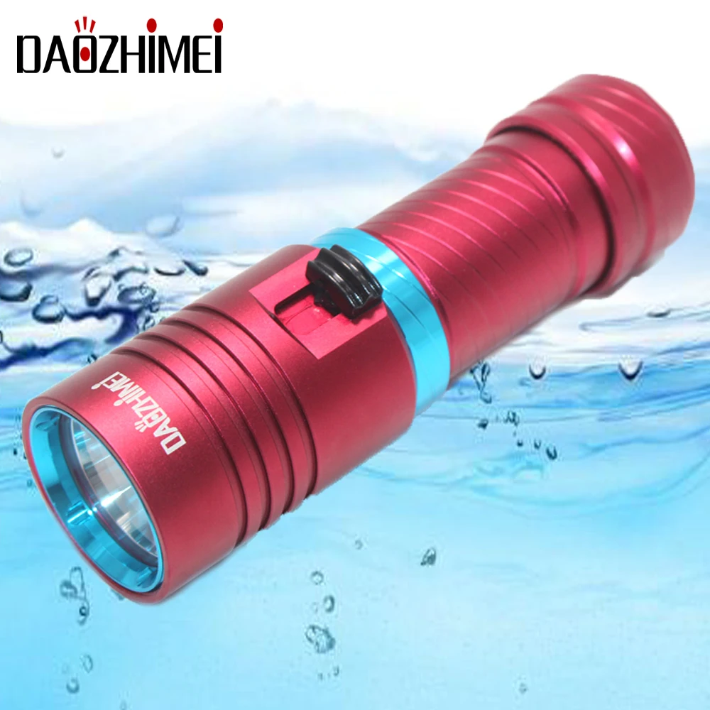 IPX8 Waterproof LED Diving Flashlight L2 Underwater Scuba Torch Yellow White LED Lamp With Stepless dimming Camping Lanterna