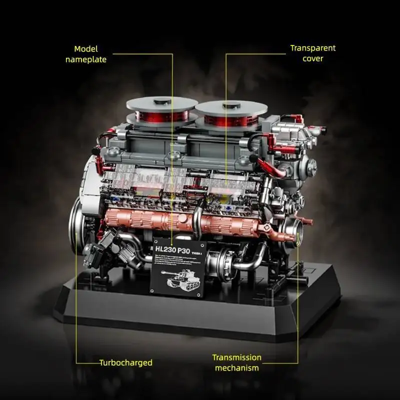 1200 + قطعة محرك خزان النمر محاكاة الطوب نموذج محرك بناء لتقوم بها بنفسك كتل ألعاب فنية للأطفال الأولاد الكبار الهدايا الإبداعية