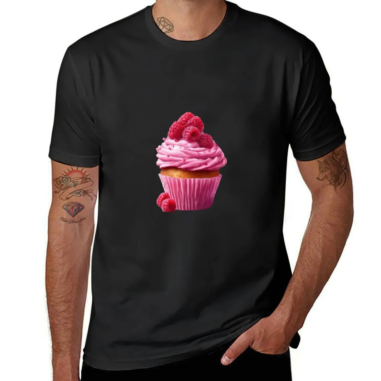 Cupcake for real Baking Lovers, sugar frosting, food T-Shirt oversizeds Blouse anime graphics t shirt men