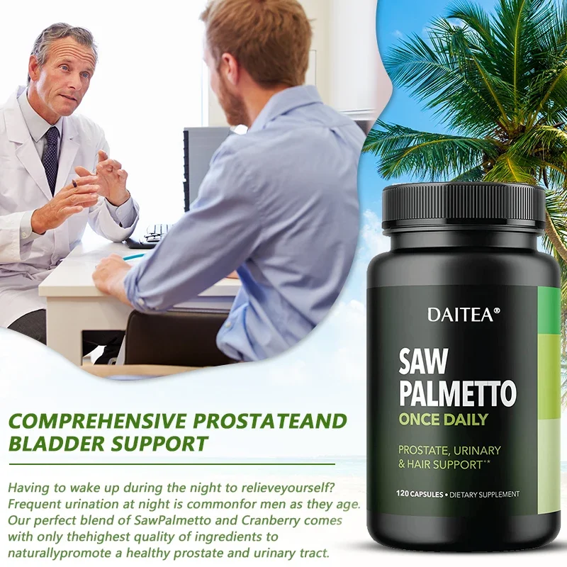 Saw Palmetto Supplement - Helps Urinary Tract Health, Reduces Urinary Frequency, Prevents Hair Loss, Supports Prostate Health