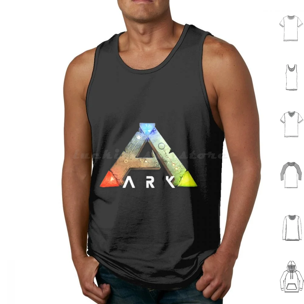 Débardeurs sans manches avec logo Ark Survival, Ark Survival Evolved, Dinosaur Gaming, Survival Game, Dino Evolved, Steam Gamer