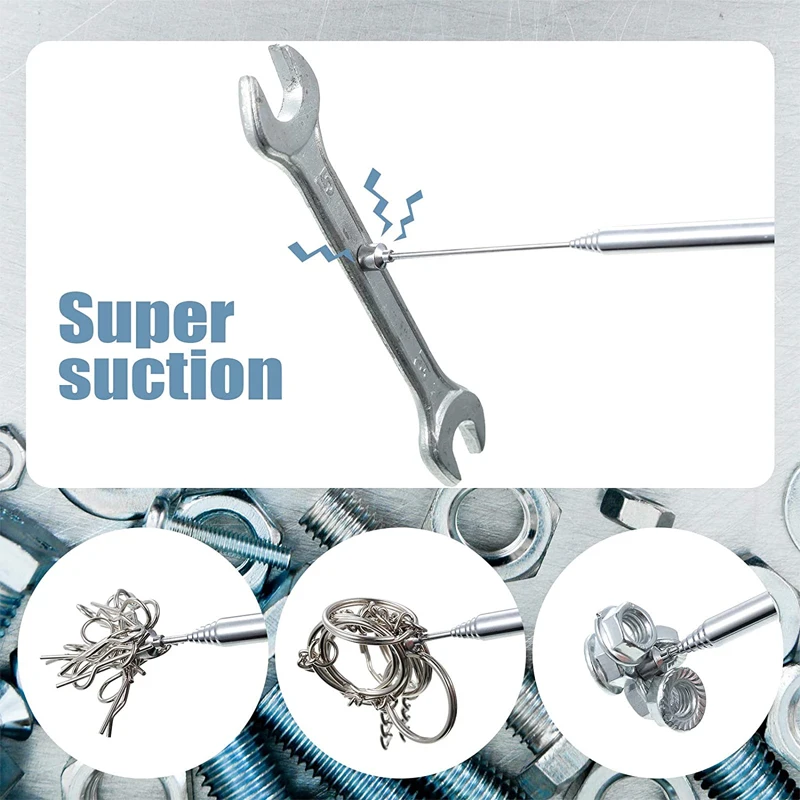 Portable Mini  Telescopic Magnetic Magnet Pen Handy Tool Capacity for Picking Up Nut Bolt Extendable Pickup Rod Stick