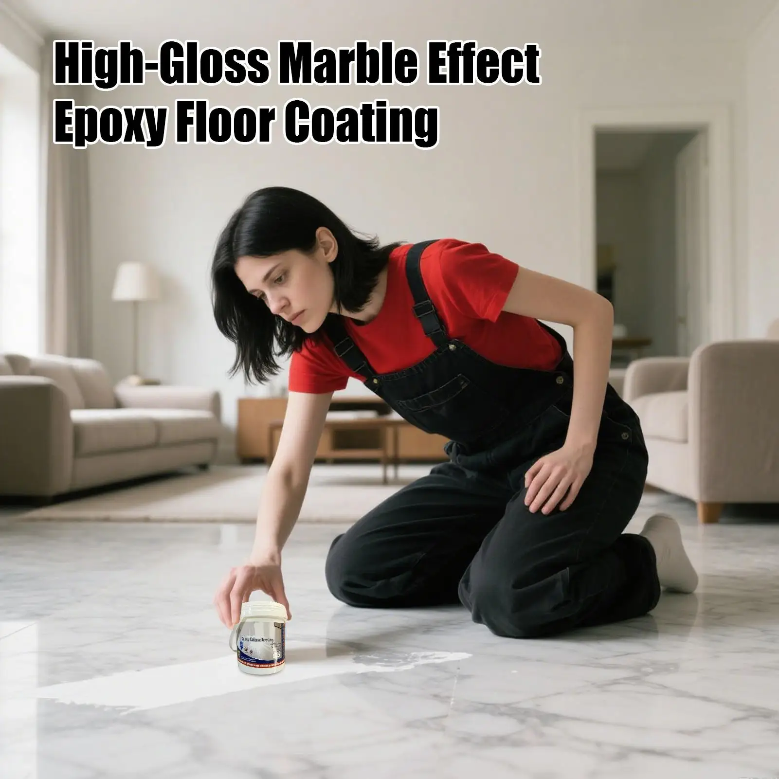 Garage Floor Paint Epoxy Coloured Sand Floor Paint Water Based Self Leveling High Gloss Marble Effect Waterproof