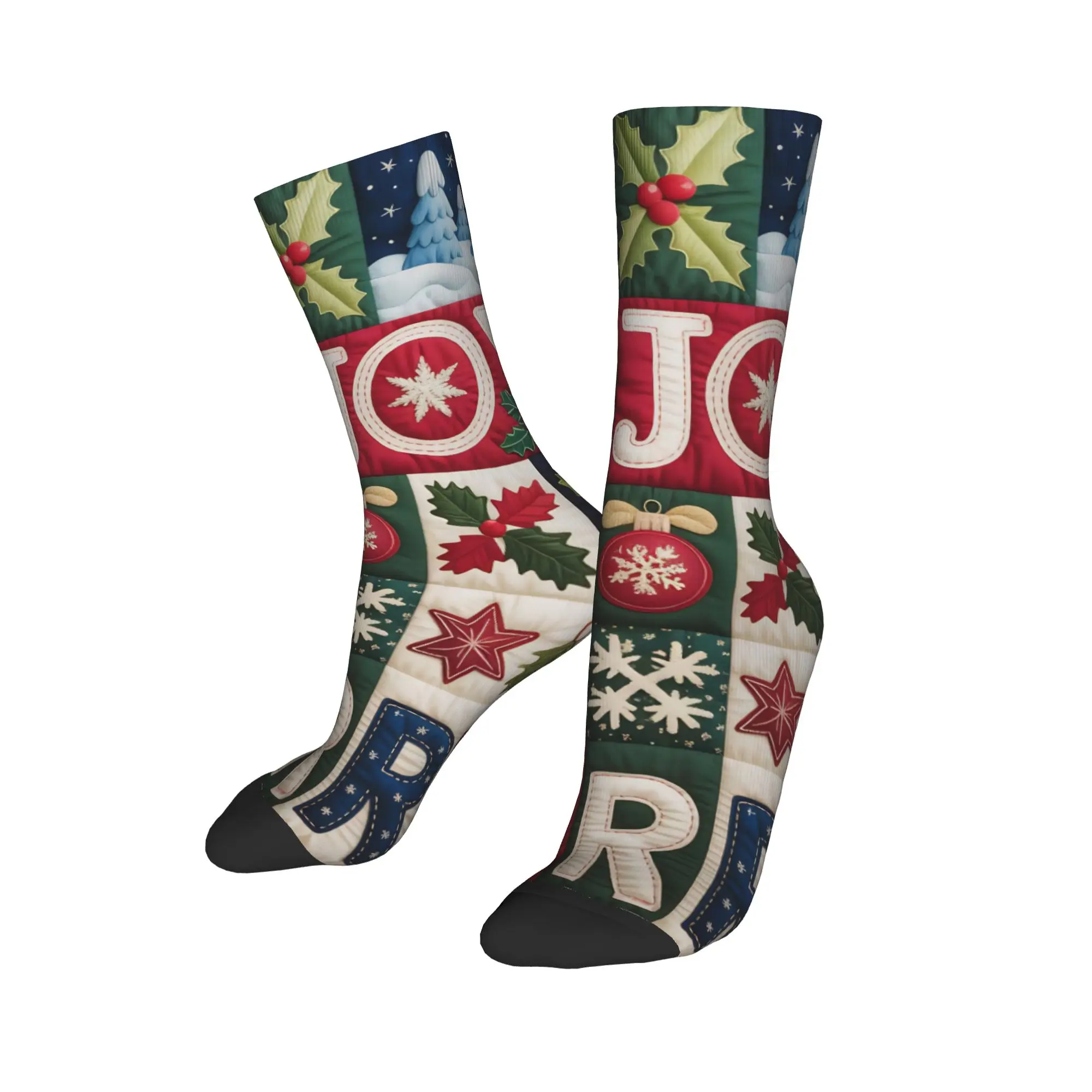 عيد ميلاد سعيد الجوارب الرجالية النسائية البوليستر موضة الجوارب Harajuku الربيع الصيف الخريف الشتاء الأوسط جوارب أنبوبية هدية