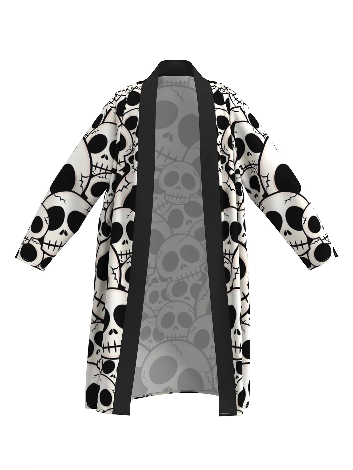 Pijamas para Hombre 2026, Diseño 3D con Estampado de Calaveras, Bata Casual Delgada de Secado Rápido, con Cinturón, para Todas las Temporadas