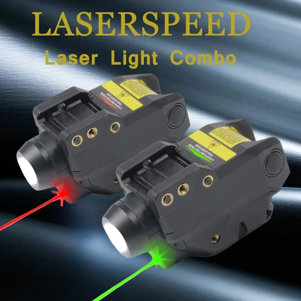 

2 In 1 Tactical LED Flashlight Combo Red/green Laser USB Rechargeable Gun Light for outdoor hunting Fit 20mm Picatinny Rail
