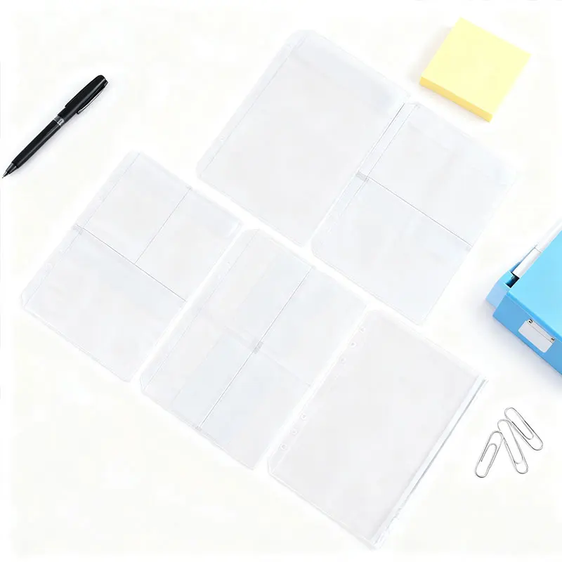 10-pcs-lote-a5-cartoes-de-armazenamento-transparente-titular-acessorios-pvc-para-fichario-aneis-notebook-6-buraco-ziper-saco-arquivamento-produtos-protec