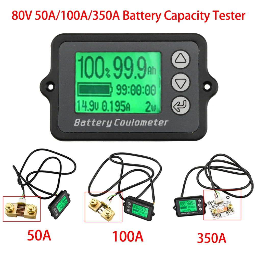 80V 50A/100A/350A Battery Capacity Tester TK15 Coulomb Meter Lithium Iron Phosphate Capacity Detector Power Meter Battery Tester