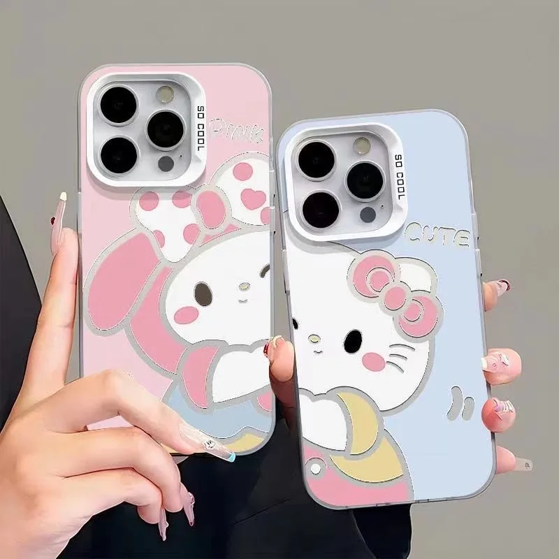 Cute Sanrios Hellos-Kittys Phone Case for Oppo Reno12 Reno11 Reno10 Reno8 Reno7 Reno6 Reno5 Z F T Pro Plus 4G 5G Matte Cover