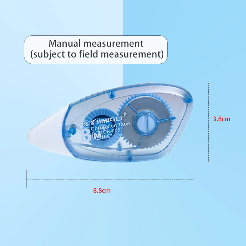 9-piece set with large capacity white out, protective cover, silk slide out, correction tape