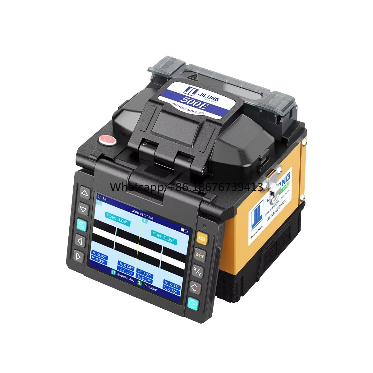 500E Fusion Splicer Fiber Optic Splicing Machine Multi-language Automatic Welder Machine 4 Motors 8s Fast Splicing