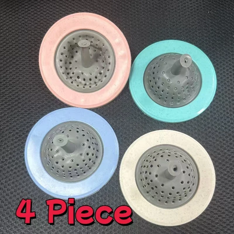 Silicone Anti-Clog Filters, Portable Sink Strainers, Drain Covers for Bathroom & Kitchen, Hair Blocking Drain Mesh Filters image 3