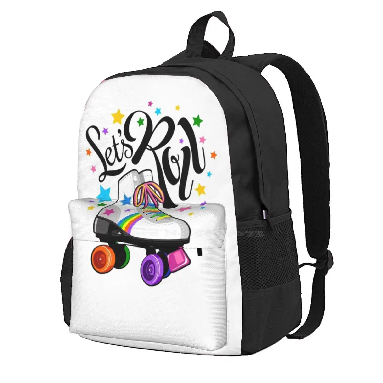 Let'S Roll. Fun Roller Skate Party Hot Sale Schoolbag Backpack Fashion Bags Let S Roll For Girl Party Rollers Lover Birthday