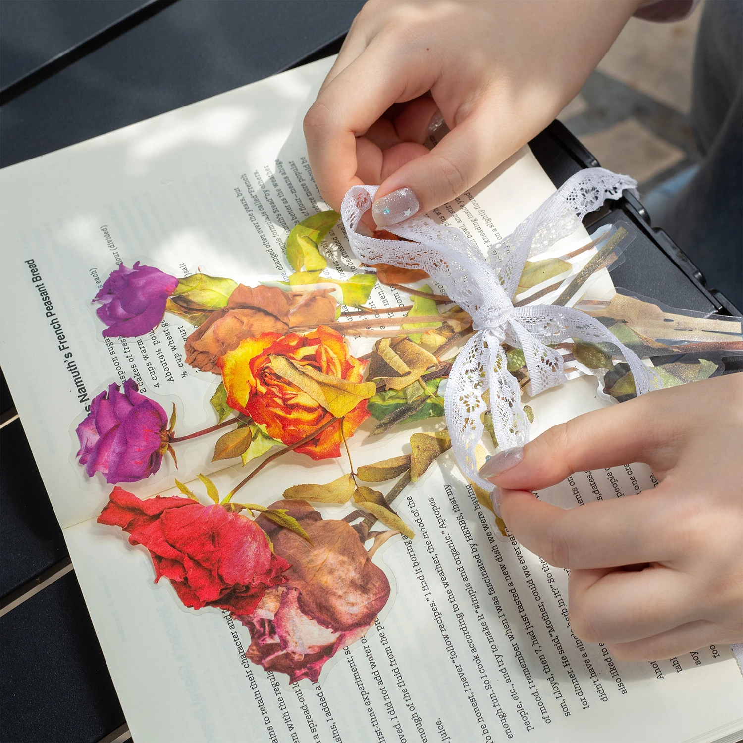 

Серия цветочных магазинов выходных, винтажная роза, цветочный пейзаж, наклейка для домашних животных, креативный материал для журнала «сделай сам», канцелярские принадлежности для коллажа