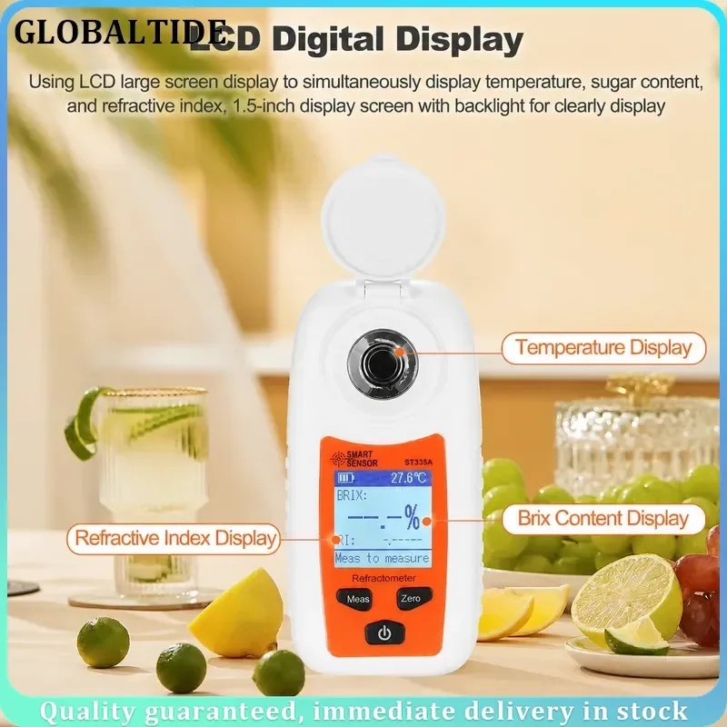Digital Refractometer ATC Brix Sugar Concentration Detector Honey Saccharometer Percent Tester Portable Handheld Meter