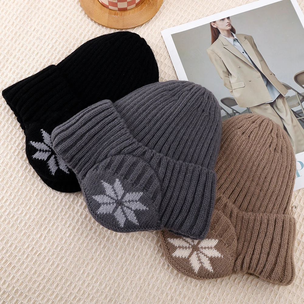 Ear Protection Winter Knitted Beanies Hat Men Women Outdoor Cycling Warmth Fleece Thick Cap Casual Windproof Earflap Bonnet Hats