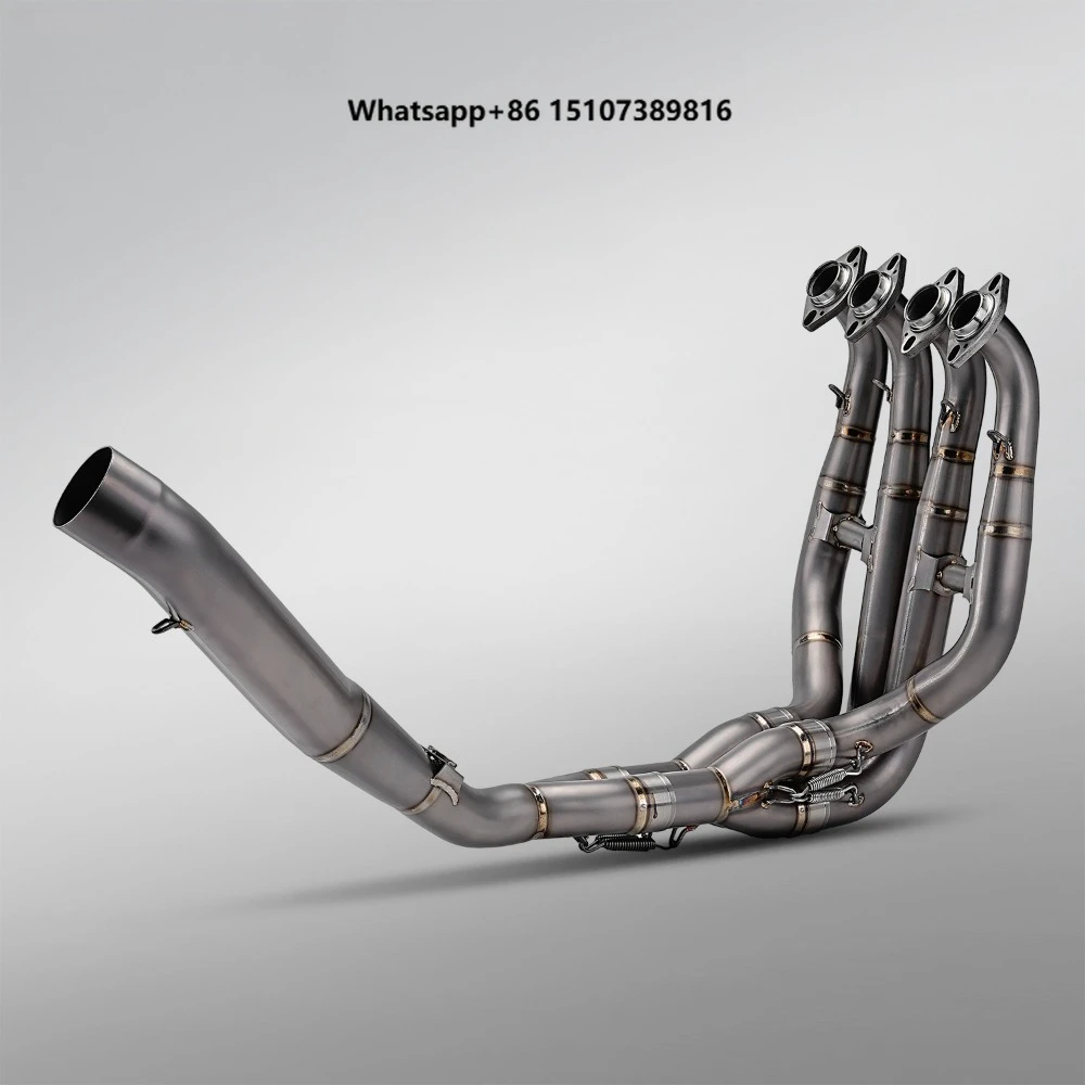 ZX6R Motorcycle Exhaust System Modification Arro Ti. Alloy 60mm Caliber Front Mid Section Silver for ZX6R