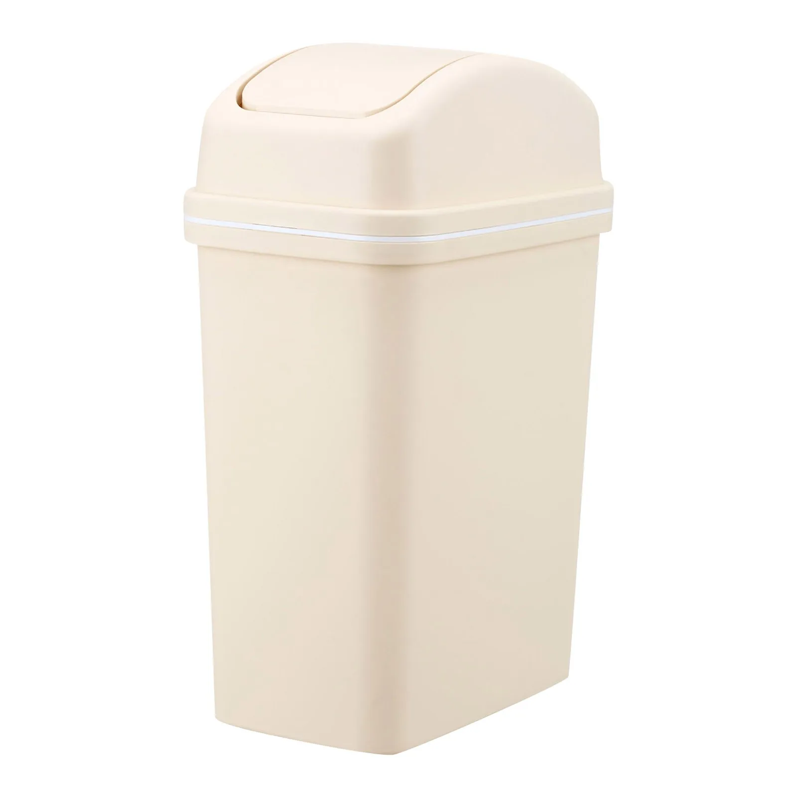 Trash Can Household Large Capacity Creative Swing Lid Trash Can European Style Bathroom Trash Can Sealing Strip