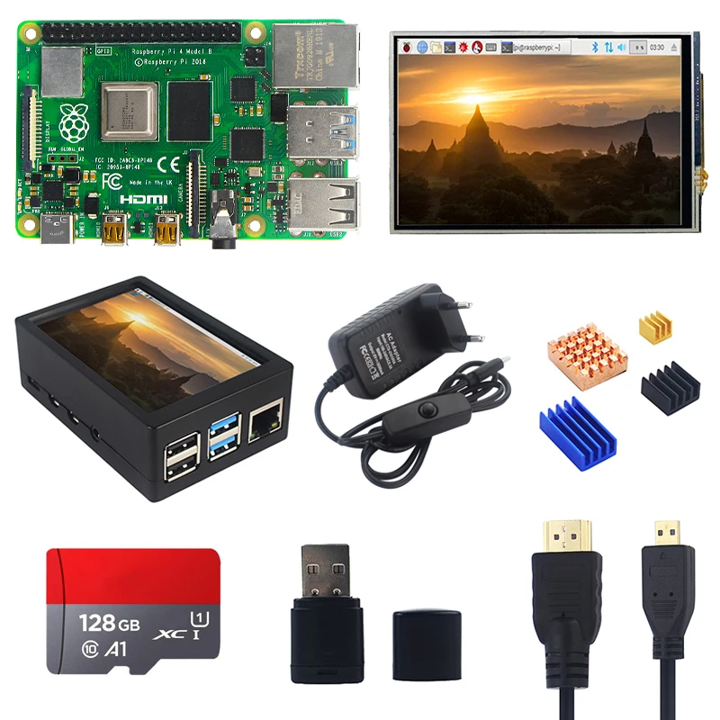 

Raspberry Pi 4 2GB 4GB 8GB RAM Game Board 3.5Inch Touch Screen Power Supply Heat Sink for Raspberry Pi 4B DIY Gaming Accessories