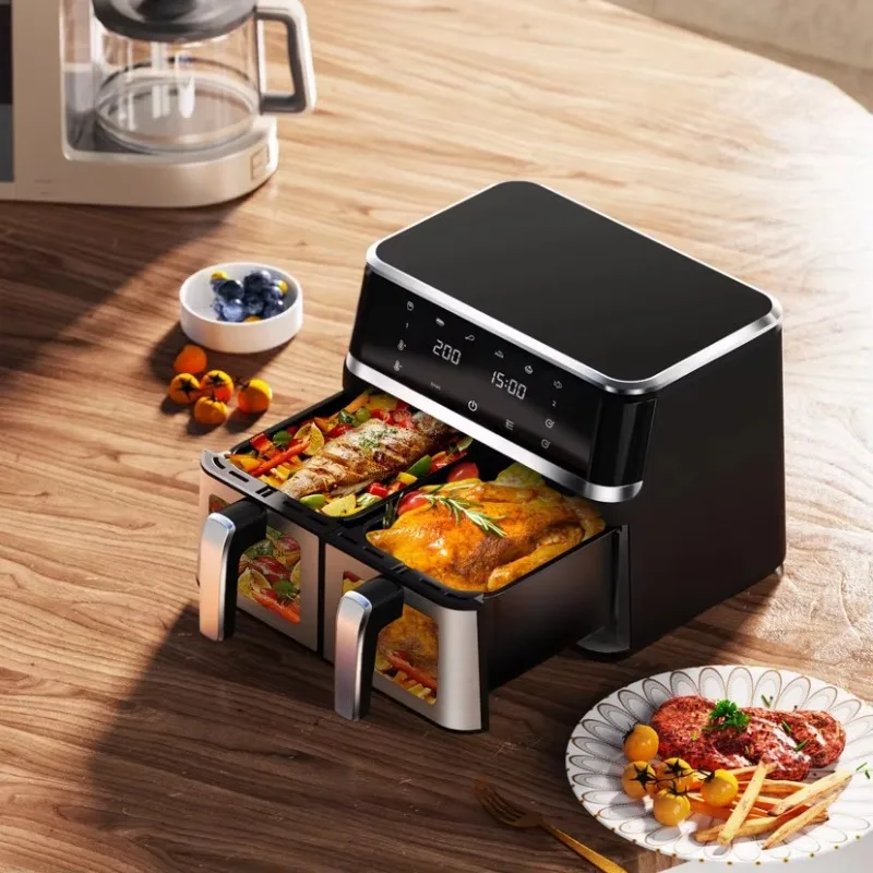 Large Capacity 12L Stainless Steel Air Fryer Multi-Functional Intelligent Double Blend Fryer Modern for Household Use for