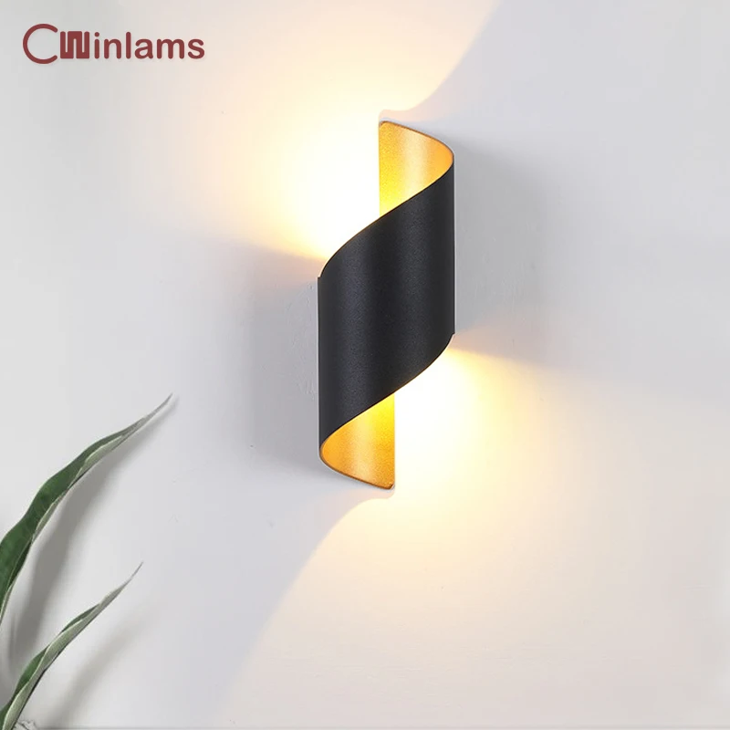 

Spiral Design LED Wall Lamp Outdoo IP65 Waterproof Living Room Nordic Modern Minimalist Terrace Balcony Corridor Patio Lighting