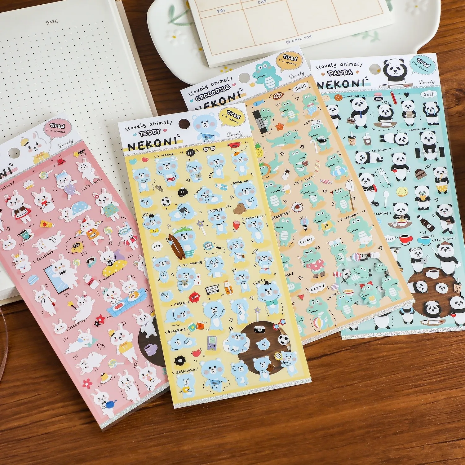 Cute Dinosaur Crocodile Kangaroo Sticker Set for Junk Journaling Craft Scrapbooking DIY Stationery Decor