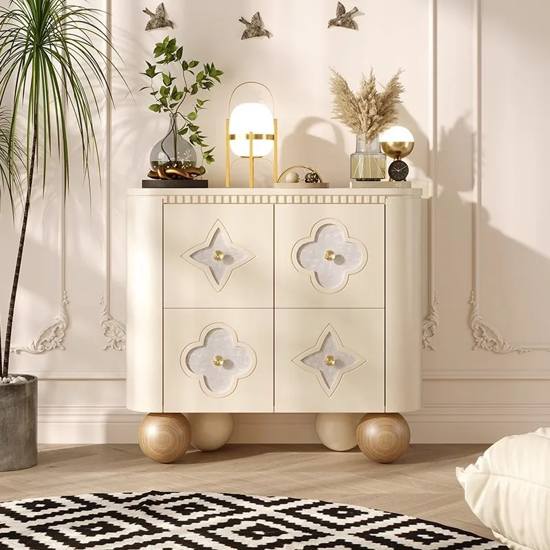 Clover Entrance Cabinet Shell Decoration Designer Storage Locker