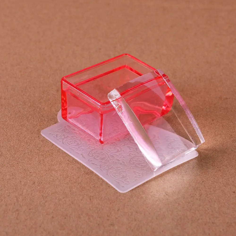 Zestaw do samodzielnego tworzenia wzorów na paznokciach, prostokątny stempel do paznokci, skrobak do manicure, stempel do paznokci z żelu, zestaw skrobaków do zdobienia paznokci.