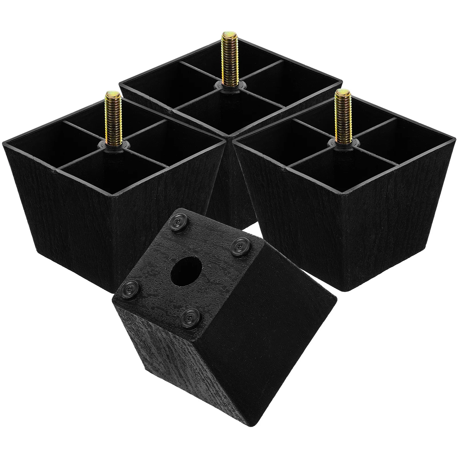 4 pièces pieds de meubles pieds de canapé de remplacement pieds de canapé durables en plastique métallique robuste pour remplacement de commode d'armoire de canapé