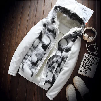 2023 Winter warm plus Fleece Kunst pelz Fuchs Fell lässig Herren Kapuzen jacke dicke Boutique modische männliche schlanke Mäntel