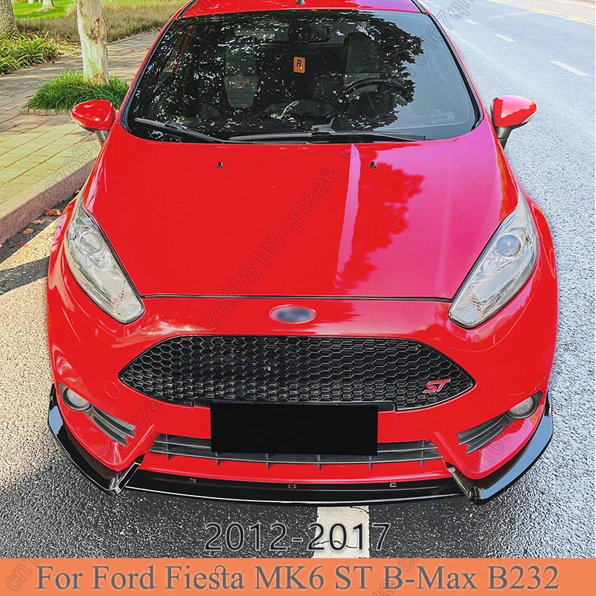 

Front Lip Spoiler Bumper Lower Splitter Protect For Ford Fiesta MK6 ST 2012-2017 B-Max B232 Car Body Kit Modification