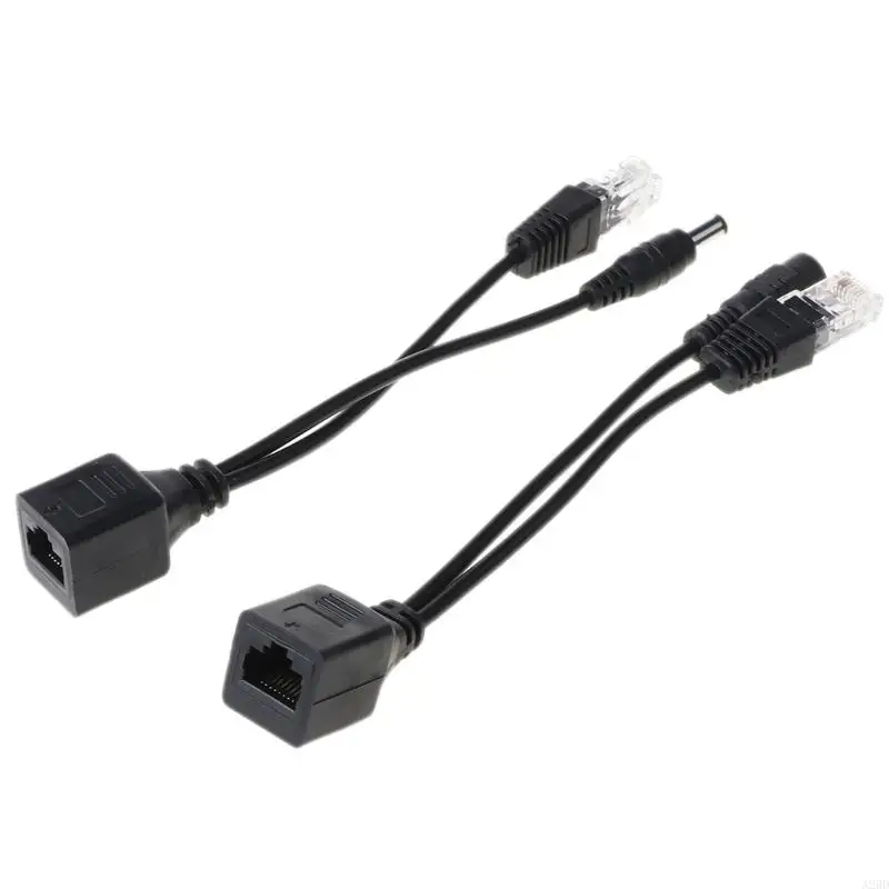 A2BD RJ45 Инжектор инжектор POE Adapter Adapter Cable Комплект пассивная мощность над Ethernet 12-48V