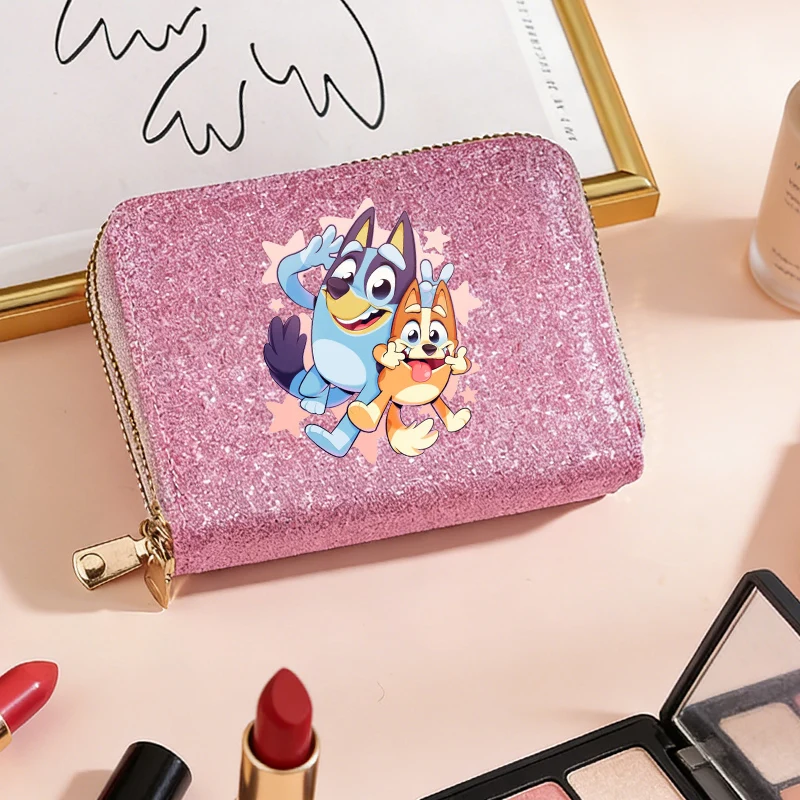 

Blueye Bingo Woman Starlight Coin Purse Portable Girls Cute Anime Double Zipper Organ Wallet Card Mini Bag Kids Party Games Gift