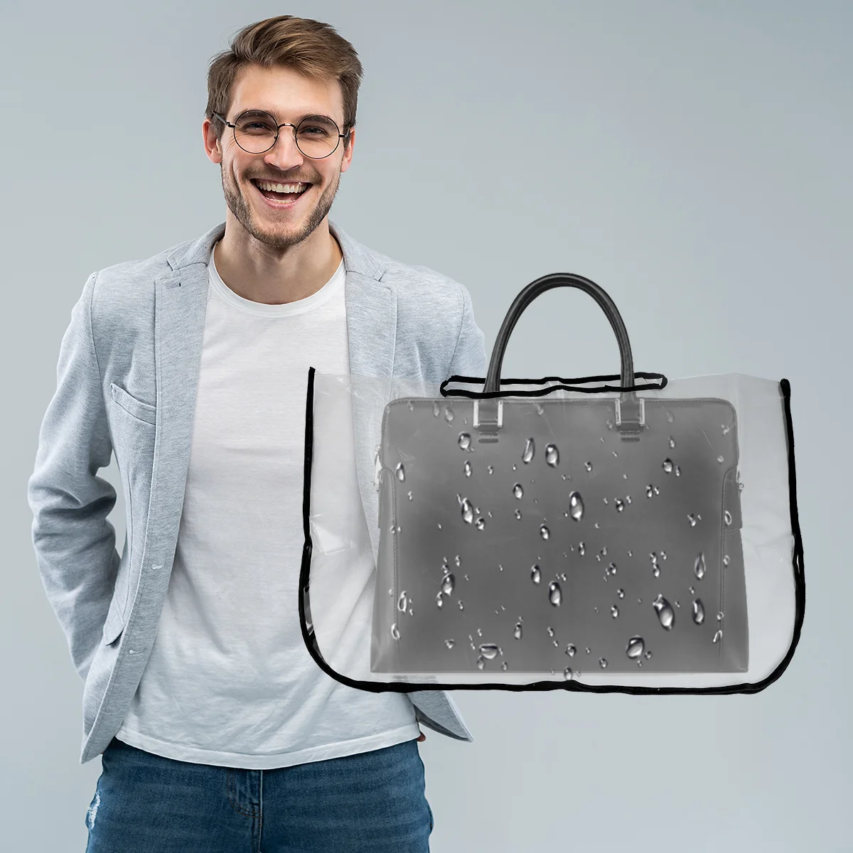 Rain Cover School Bag Purse Raincoat Clear Eva Material Waterproof Handbag Rainproof