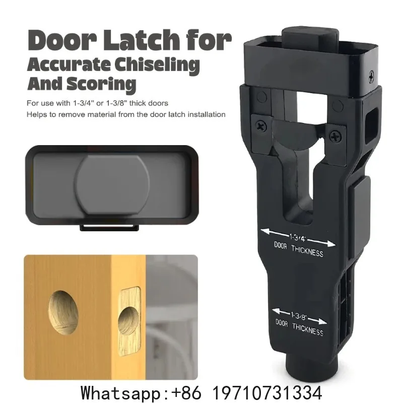Door Latch Mortise Tool Precision Scoring and Chiseling Door Latch Installation Kit Fits for 1-3/8’ or 1-3/4’ Thick Wooden Door