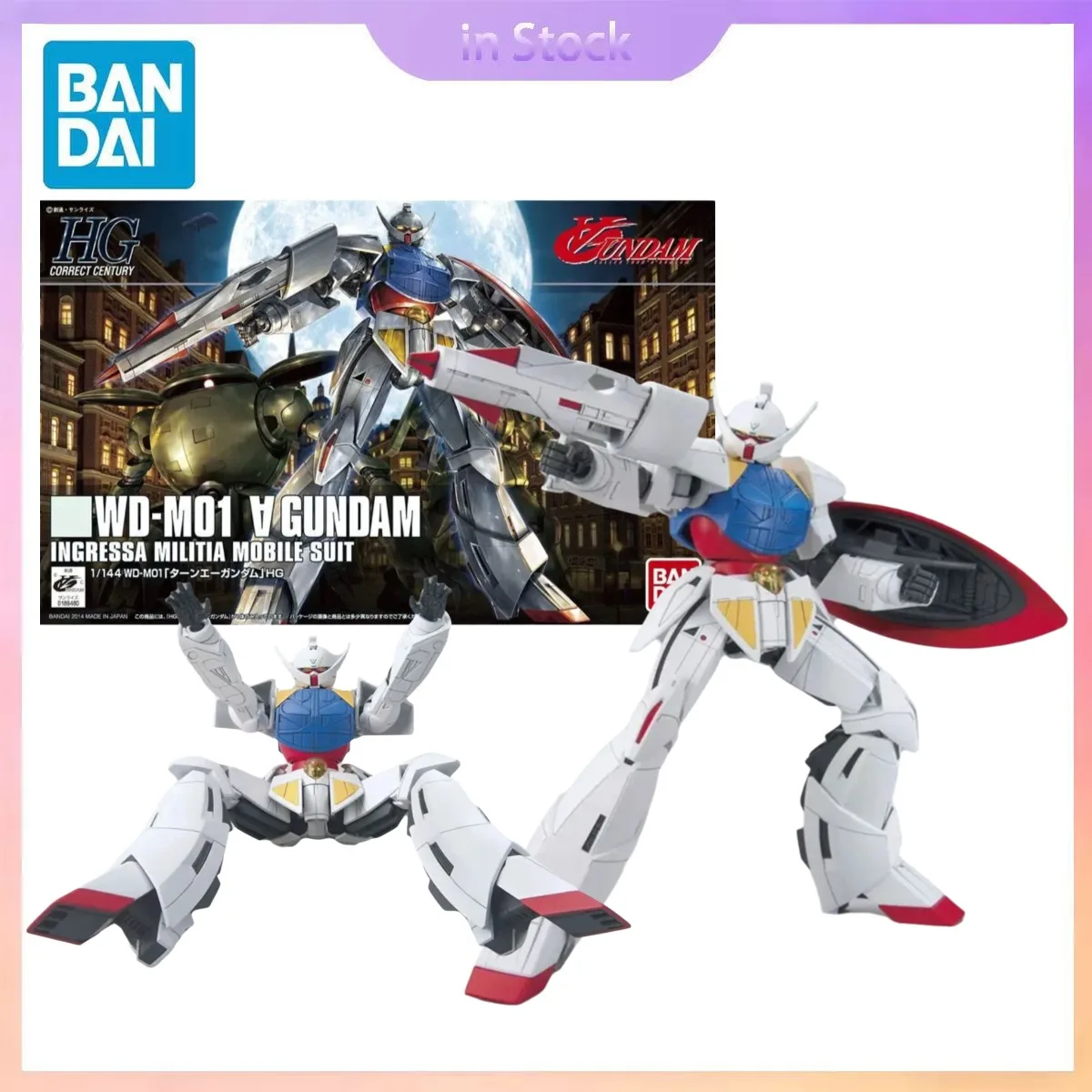 

Original Bandai Genuine In Stock HGUC WD-M01 Turn A Gundam Anime Collection Action Figure Model Kits Toys Gifts Original box
