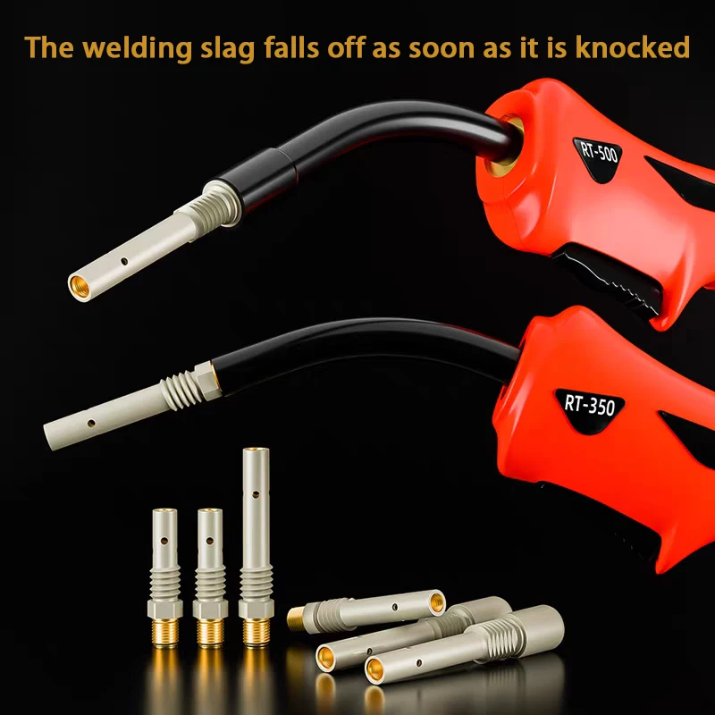 5 Pieces Coating Connecting Rod Gas Shielded Welding Machine 350A500A Non Stick Welding Slag Conductive Rod Conductive Nozzle